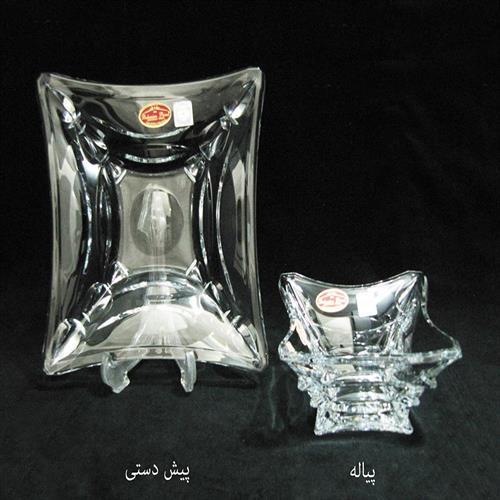 پیاله و پیش دستی باترفلای  کریستال چک